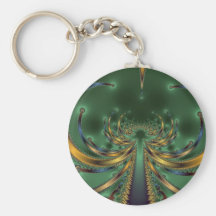 REY GREEN FRACTAL ART DEL ESCORPIÓN LLAVEROS