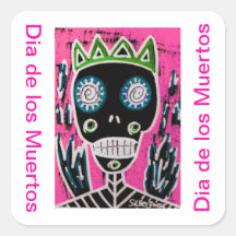 Rey negro Sugar Skull Angel Colcomanias Cuadradases