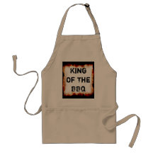 Rey Of The BBQ Apron Delantales