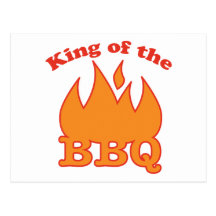Rey Of The BBQ Tarjeta Postal