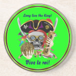 Rey Plse View Notes del pirata del tema del fiesta Posavasos Manualidades