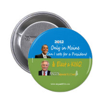 Rey y Barack Obama de Maine Angus Pins