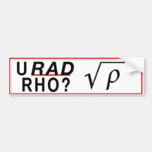 ¿Rho de U Rad? Pegatina De Parachoque