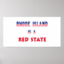 Rhode Island es un estado rojo Posters