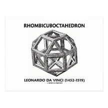 Rhombicuboctahedron (Leonardo da Vinci) Tarjeta Postal