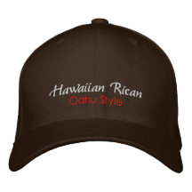 Rican hawaiano, gorra del estilo de Oahu Gorro Bordado