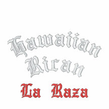 Rican hawaiano, La Raza Embroid Sudadera Encapuchada