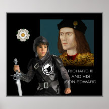 Richard III y su hijo Edward Posters