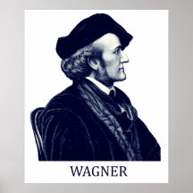 Richard Wagner, azul Posters