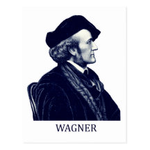Richard Wagner, azul Tarjetas Postales