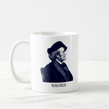 Richard Wagner, azul Tazas De Café