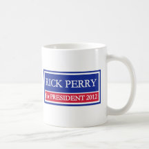 Rick Perry para el presidente 2012 Tazas De Café