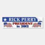 Rick Perry para el presidente en 2012 Etiqueta De Parachoque