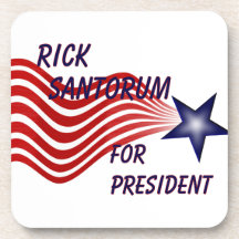 Rick Santorum para el presidente estrella fugaz Posavasos