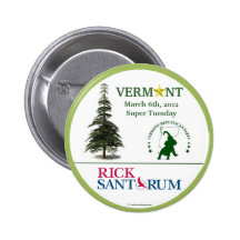 Rick Santorum para presidente Vermont 2012 p prima Pin