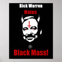Rick Warren odia el poster total negro