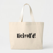 rickrolled bolsas de mano
