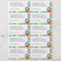 Rifa del pañal de la fiesta de bienvenida al bebé  flyer a todo color