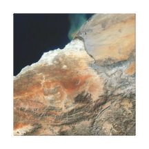 Río anaranjado del espacio impresiones en lona