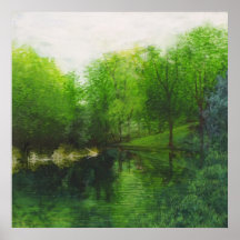Río cerca de Hawick Poster