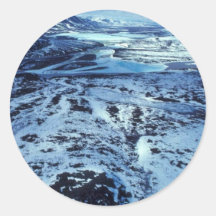 Río de Noatak - visión aérea Etiquetas Redondas