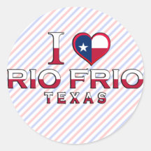 Río Frio, Tejas Pegatinas Redondas