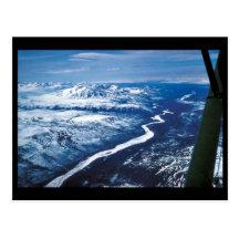 Río superior de Susitna - visión aérea Tarjetas Postales