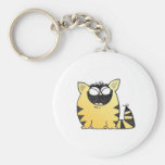 Risa divertida del gato llaveros personalizados