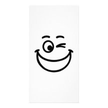 Risa sonriente tarjeta fotográfica