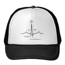 Ritmo del sino en un diagrama del electrocardiogra gorra