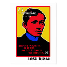 Rizal valeroso tarjeta postal