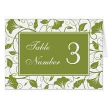 Rizos florales verdes y blancos que casan tarjetas