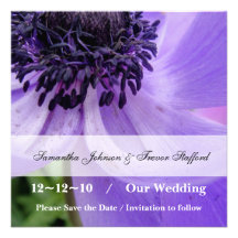 Rizos púrpuras invitaciones personales 