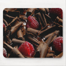 Rizos y frambuesas del chocolate tapetes de raton