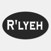 R'LYEH CALCOMANIA DE ÓVAL PERSONALIZADAS