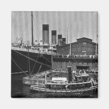 RMS olímpico en la diapositiva de cristal 1911 del Imán De Nevera