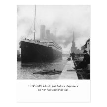 RMS titánico antes de salida y de poema Tarjetas Postales