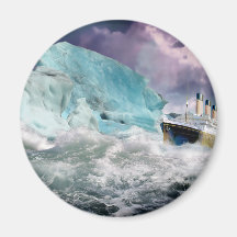 RMS titánico y pintura del iceberg Imán De Frigorifico