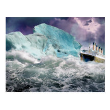 RMS titánico y pintura del iceberg Tarjeta Postal
