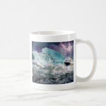 RMS titánico y pintura del iceberg Taza