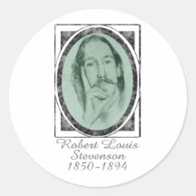 Robert Louis Stevenson Pegatinas Redondas