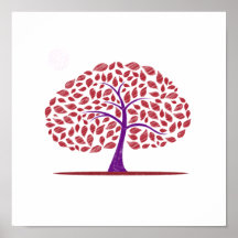 roble púrpura rojo garabateado design.png poster