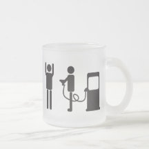 Robo de la bomba de gas taza de café