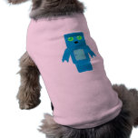 Robot azul camisa de mascota