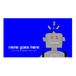 robot azul plantilla de tarjeta de negocio