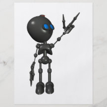 Robot Bionic del muchacho 3D - dedo dispara contra Tarjetas Publicitarias