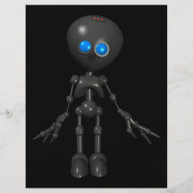 Robot Bionic del muchacho 3D - mirando adelante Tarjeta Publicitaria
