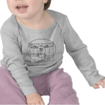 Robot de da Vinci Vitruvian Camisetas
