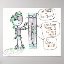Robot de la crema dental de Ninja Impresiones