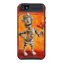 Robot del amor iPhone 5 fundas